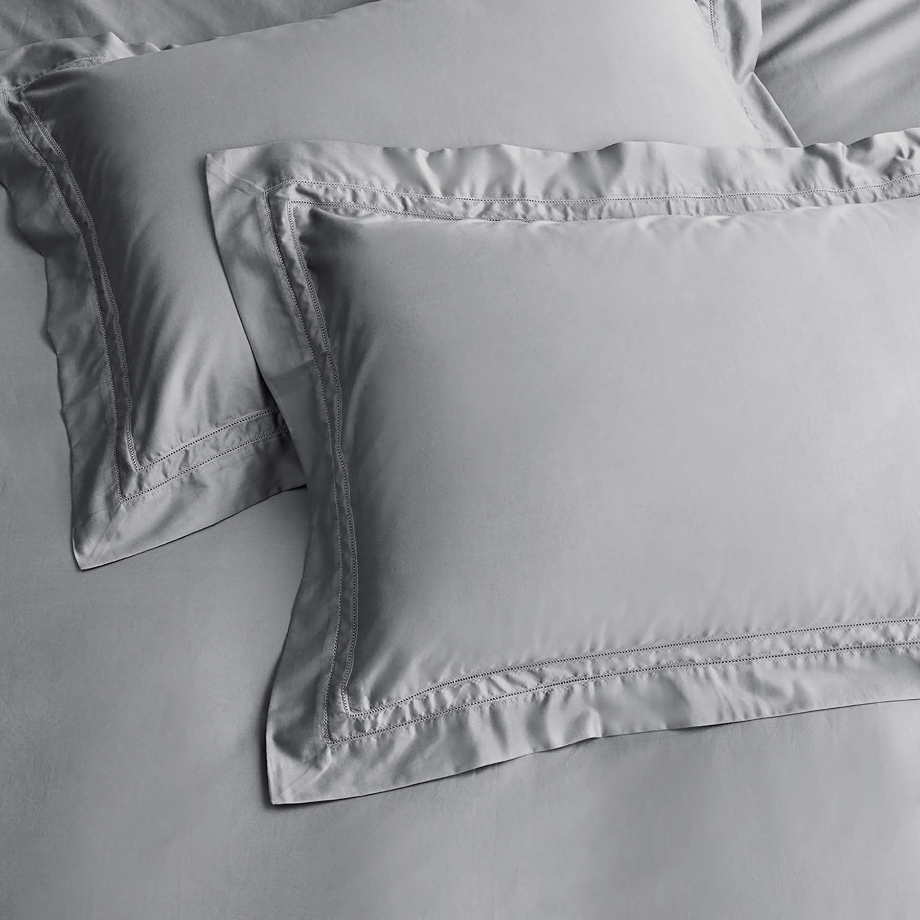 Kings & Queens Egyptian Cotton Classic Hemstitch Supreme Bundle Set in Cloud Pillowcase Sham Set
