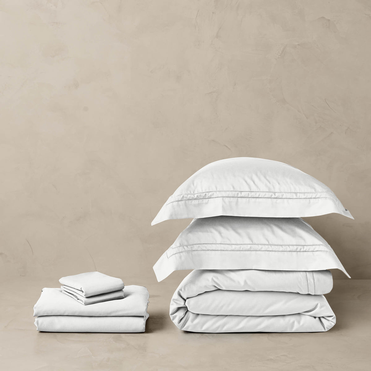Egyptian Cotton Classic Hemstitch Supreme Bundle - White