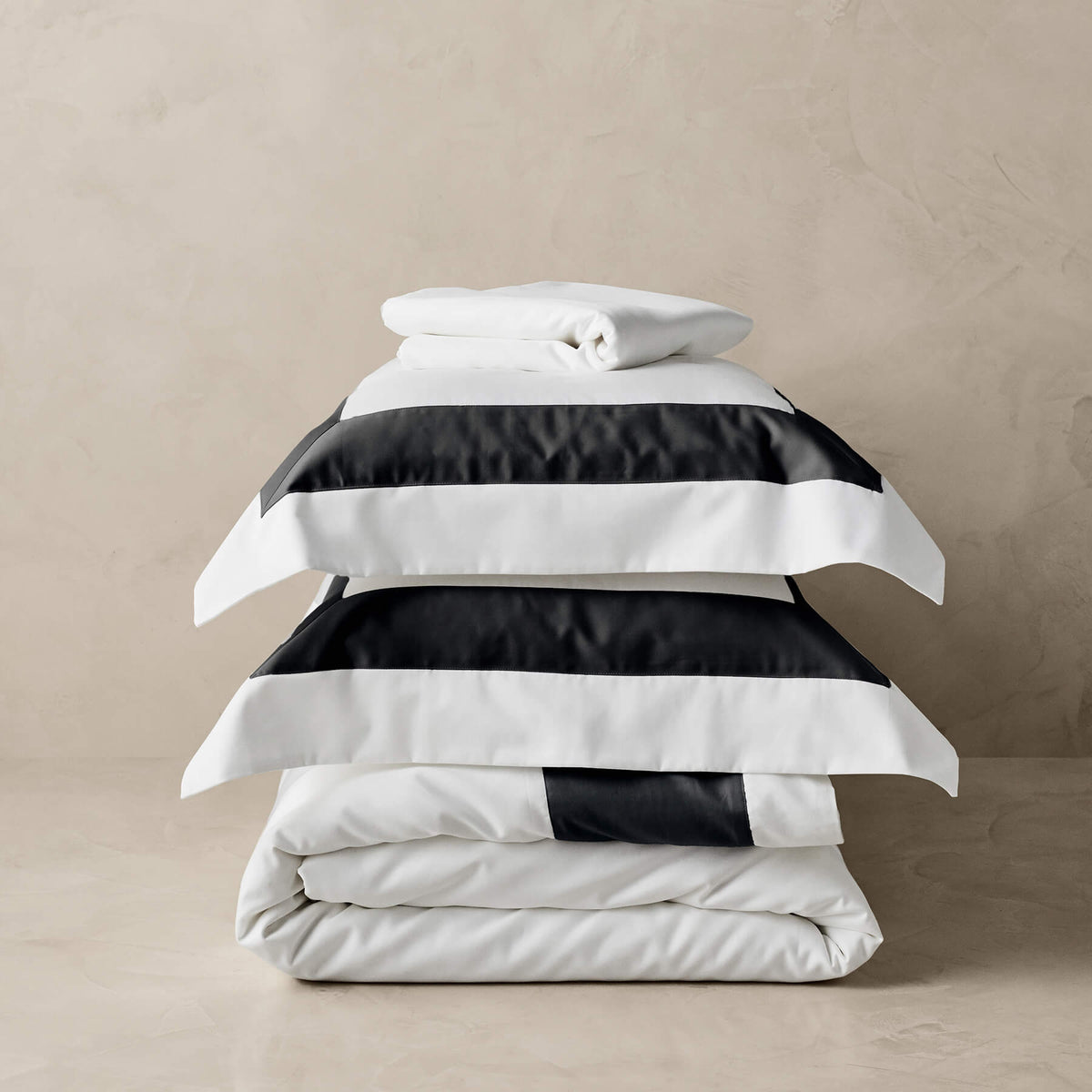 Kings & Queens Egyptian Cotton Signature Cuff Starter Bundle Set in Charcoal Bedding Set