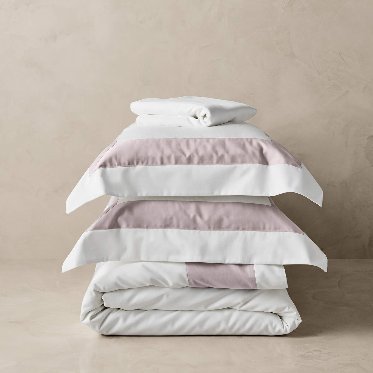 Kings & Queens Egyptian Cotton Signature Cuff Starter Bundle Set in Rose Bedding Set