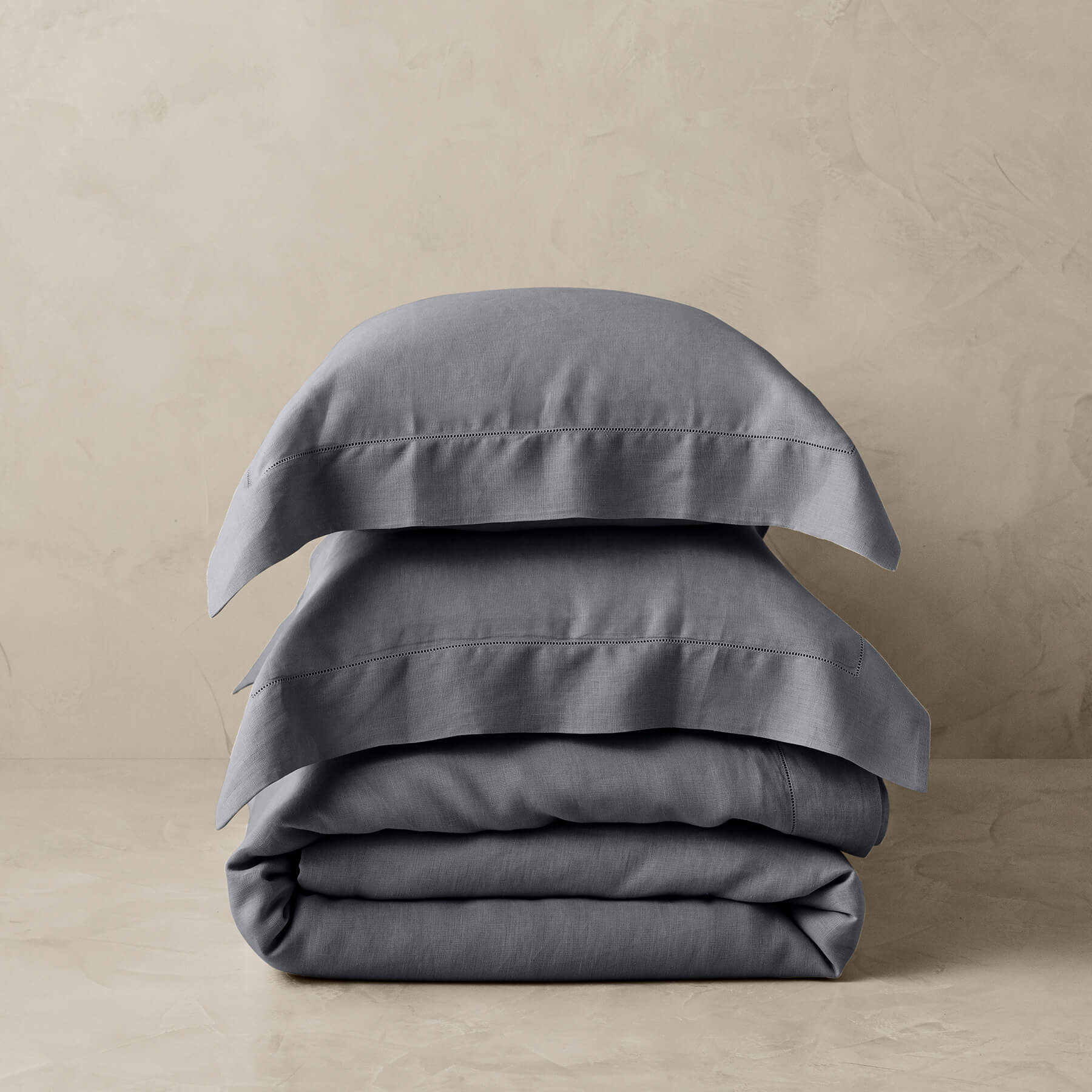 Kings & Queens Vintage Linen Duvet Cover Set in Night Bedding Set