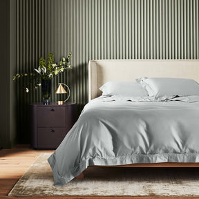 Kings & Queens Egyptian Cotton Classic Hemstitch Supreme Bundle Set in Cloud Front View