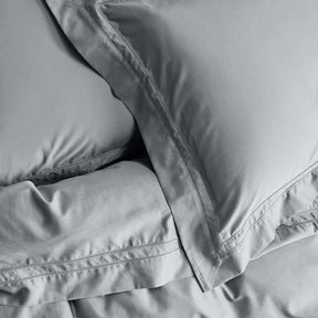 Kings & Queens Egyptian Cotton Classic Hemstitch Supreme Bundle Set in Cloud Top of Bed