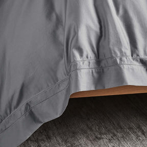 Kings & Queens Egyptian Cotton Classic Hemstitch Duvet Cover Set in Grey Fabric Detail