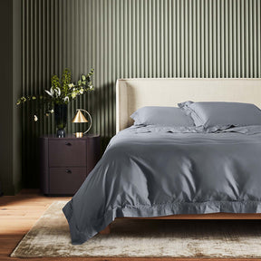 Kings & Queens Egyptian Cotton Classic Hemstitch Starter Bundle Set in Slate Front View