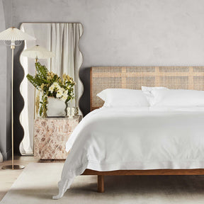 Kings & Queens Egyptian Cotton Classic Hemstitch Supreme Bundle Set in White Front View