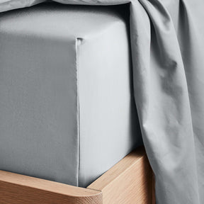 Kings & Queens Egyptian Cotton Classic Hemstitch Supreme Bundle Set in Cloud Fitted Sheet