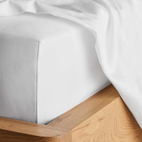 Kings & Queens Egyptian Cotton Classic Hemstitch Starter Bundle Set in White Fitted Sheet