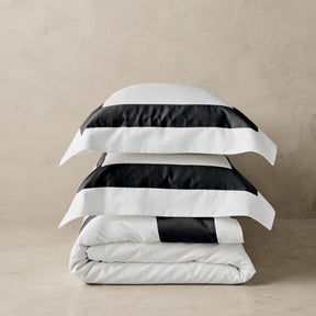 Kings & Queens Egyptian Cotton Signature Cuff Duvet Cover Set in Charcoal Bedding Set