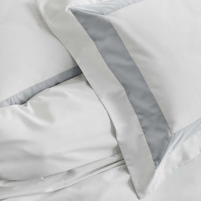 Kings & Queens Egyptian Cotton Signature Cuff Supreme Bundle Set in Cloud Top of Bed
