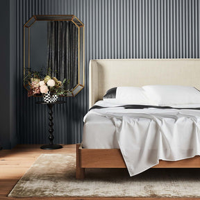 Kings & Queens Egyptian Cotton Signature Cuff Sheet Set in Charcoal Front View