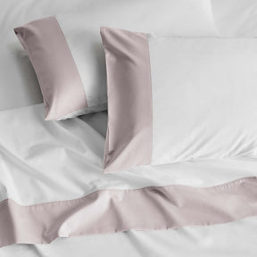 Kings & Queens Egyptian Cotton Signature Cuff Supreme Bundle Set in Rose Pillowcase Set 
